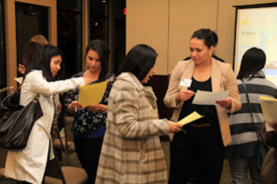 SAA students attending the holiday mocktail party