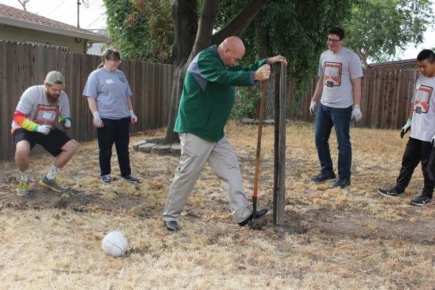 Breaking ground at the annual paint the town event