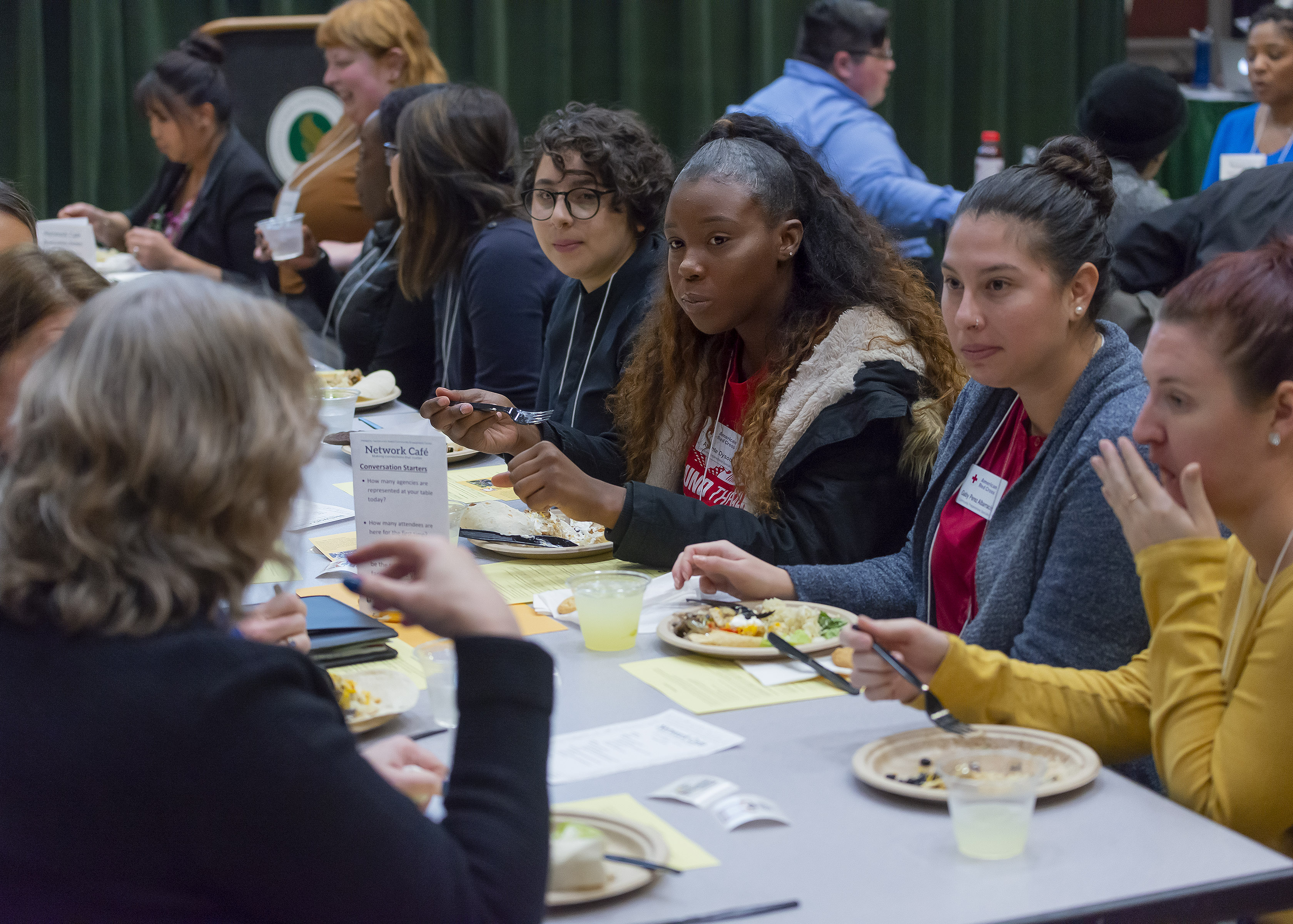 Guests from community organizations in discussion at Network Cafe in January 2020