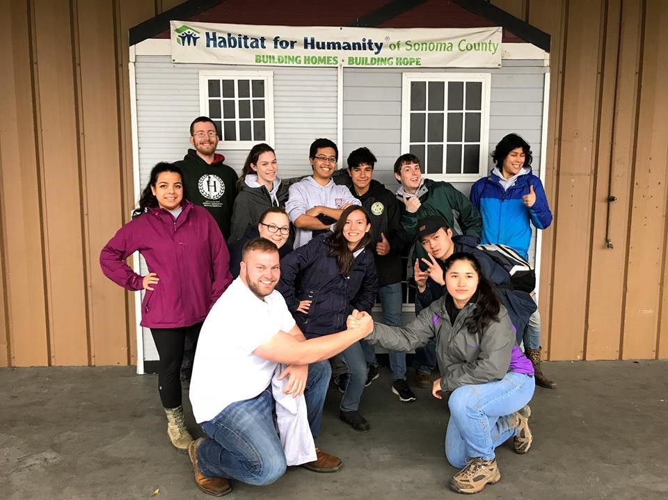 Student Serving Habitat for Humanity