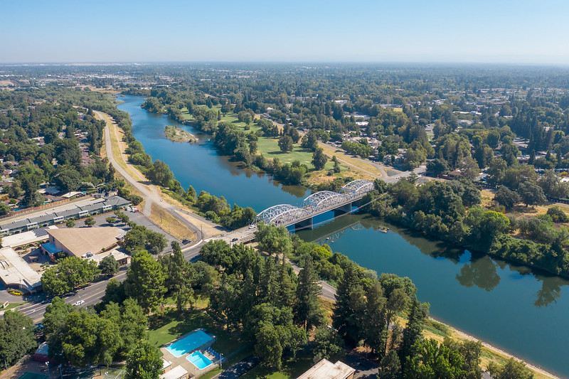 Aerial view of Sac State