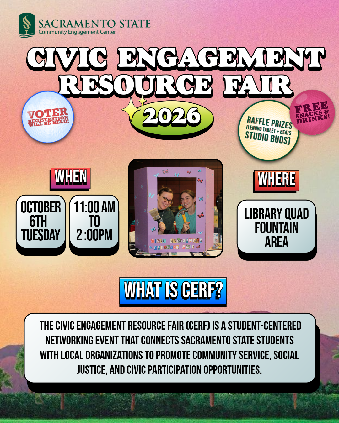 civic engagement resource fair flyer