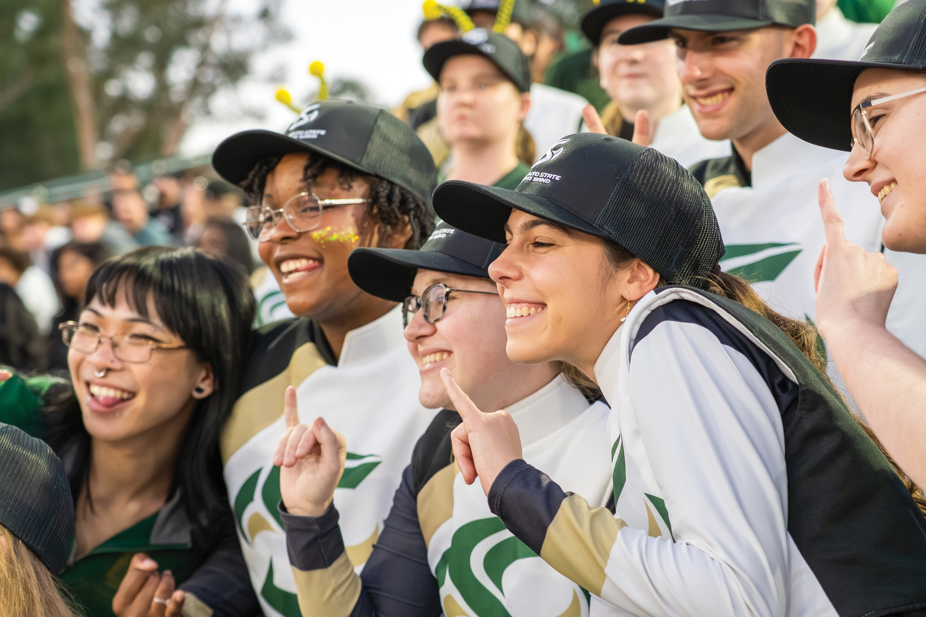 Photo: students pose for photo