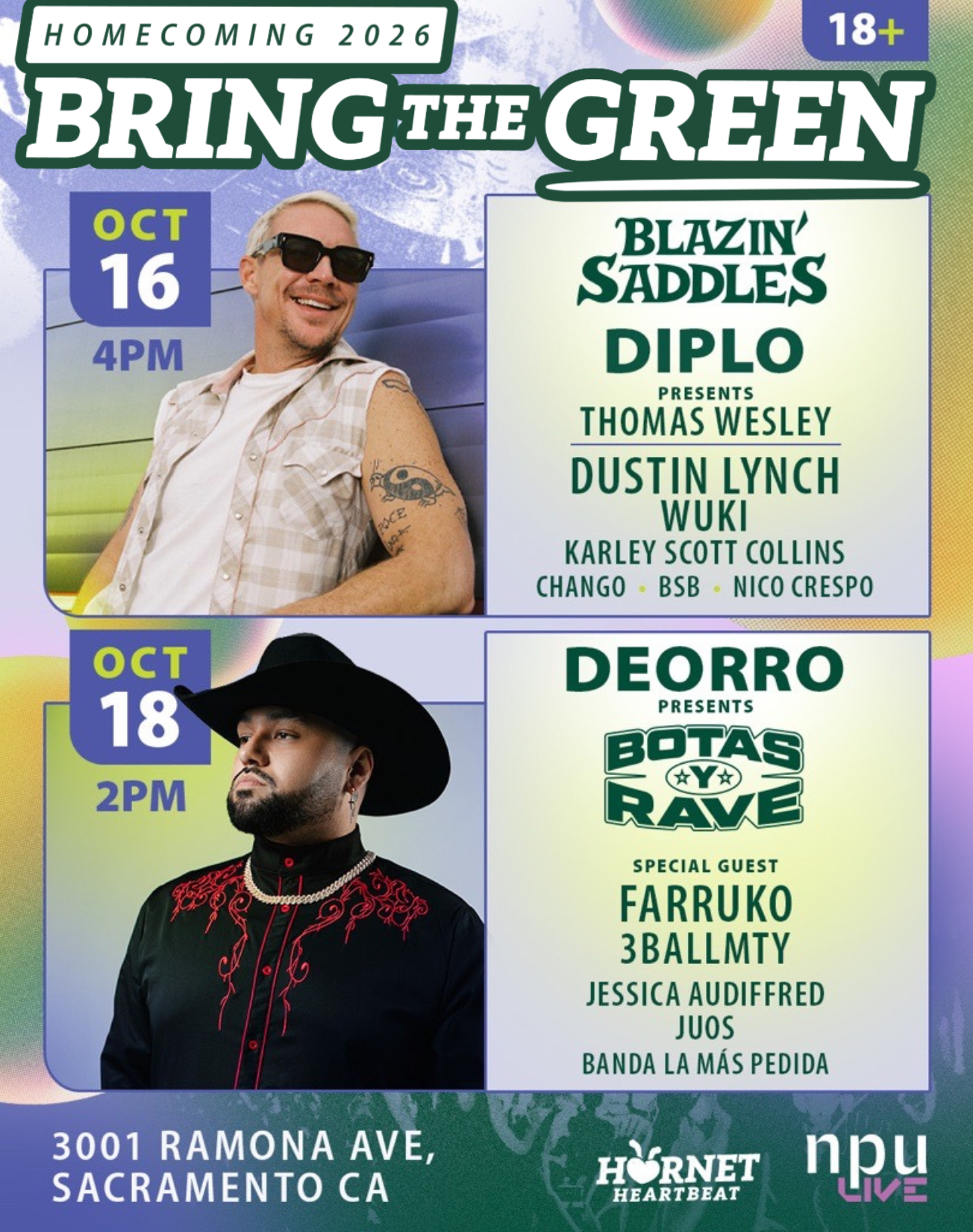 Homecoming Bring the Green Concerts