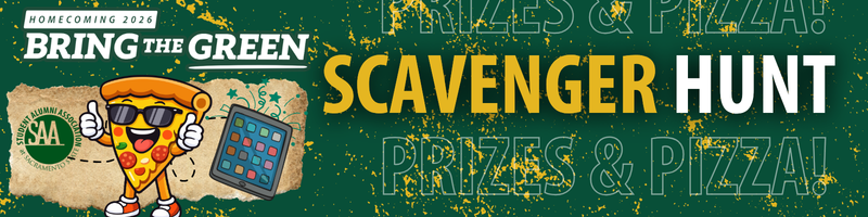 Homecoming 2026 | Bring the Green | Scavenger Hunt Prizes & Pizza