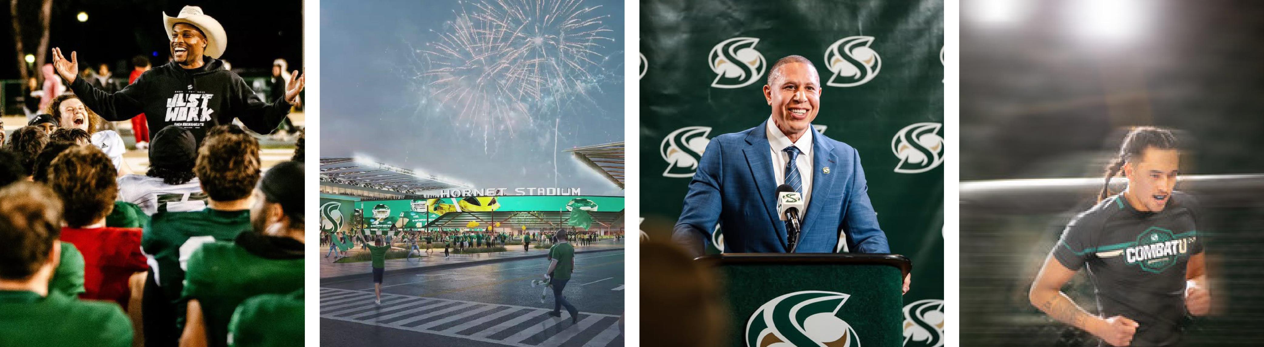 Four photos representing Hornet Sports