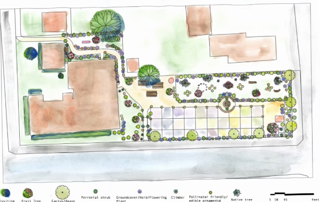 This is an image of a garden design proposal