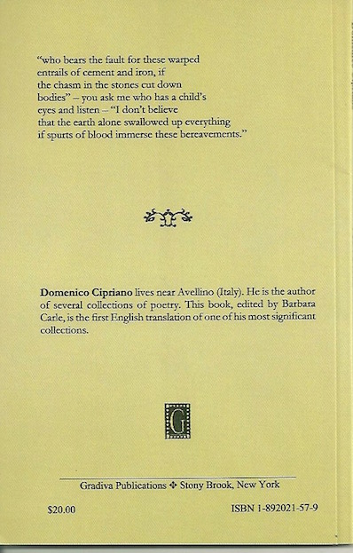 Back Cover of the book named "November"