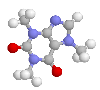Image of caffeine molecule