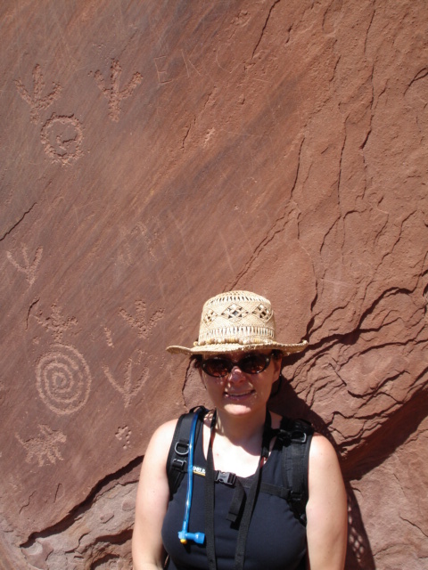 Samantha M. Hens at the Petroglyphs in Zion