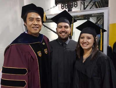 Image of Josh & Lily with Professor