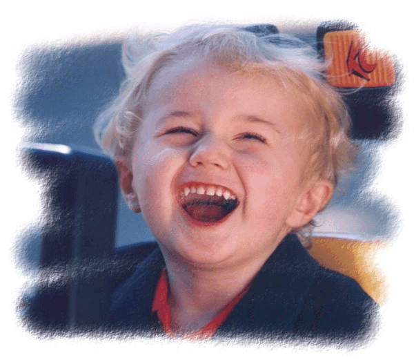a child laughing