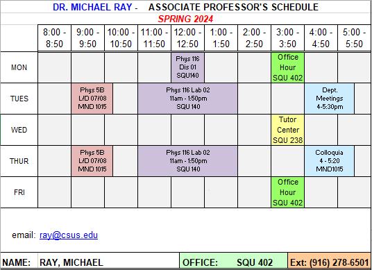 spring 2024 schedule grid