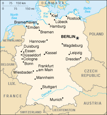 map of Germany