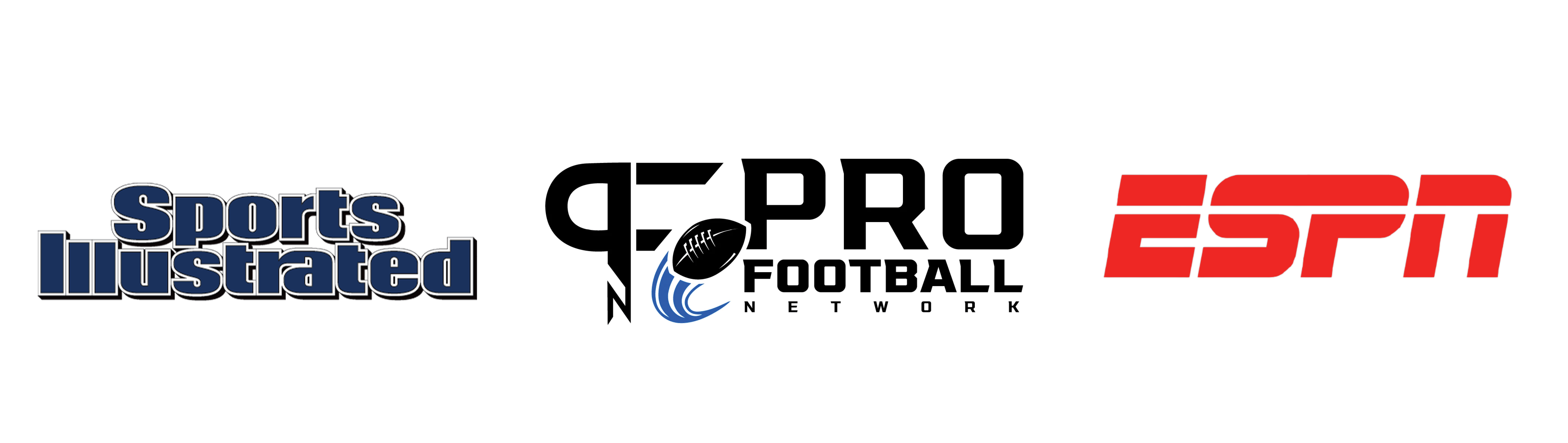 Sports Illustrated, Pro Football Network, and ESPN logos