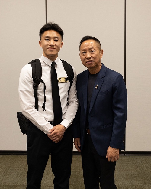 Chi with his father Cha Vang