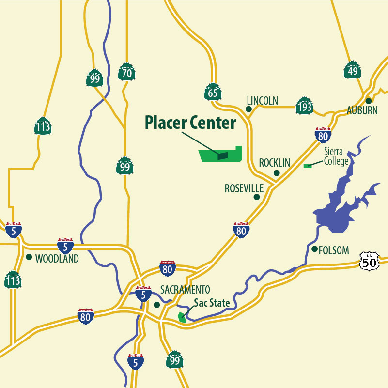 Map of the site where the Placer Campus will be built