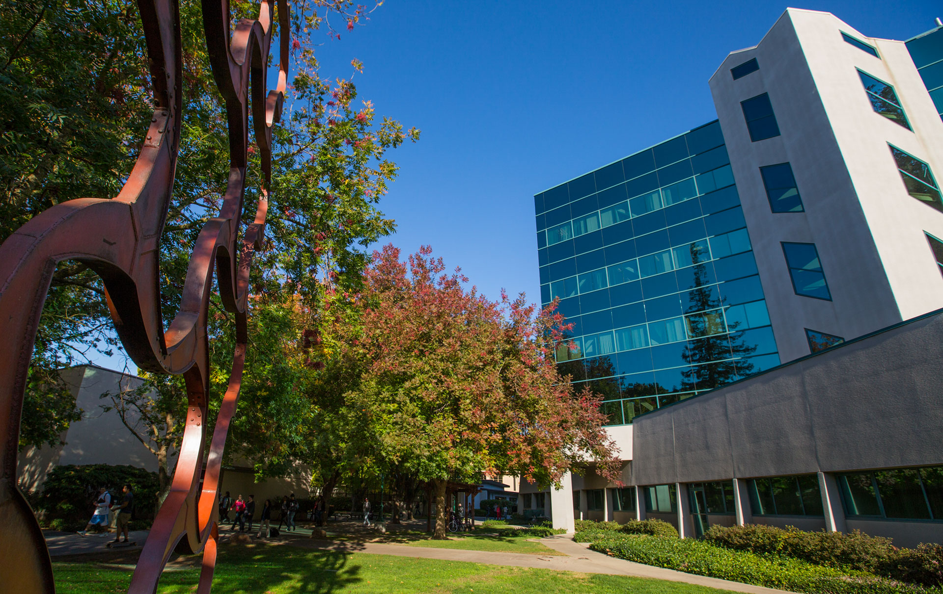 Building on Sac State campus complemented by public art