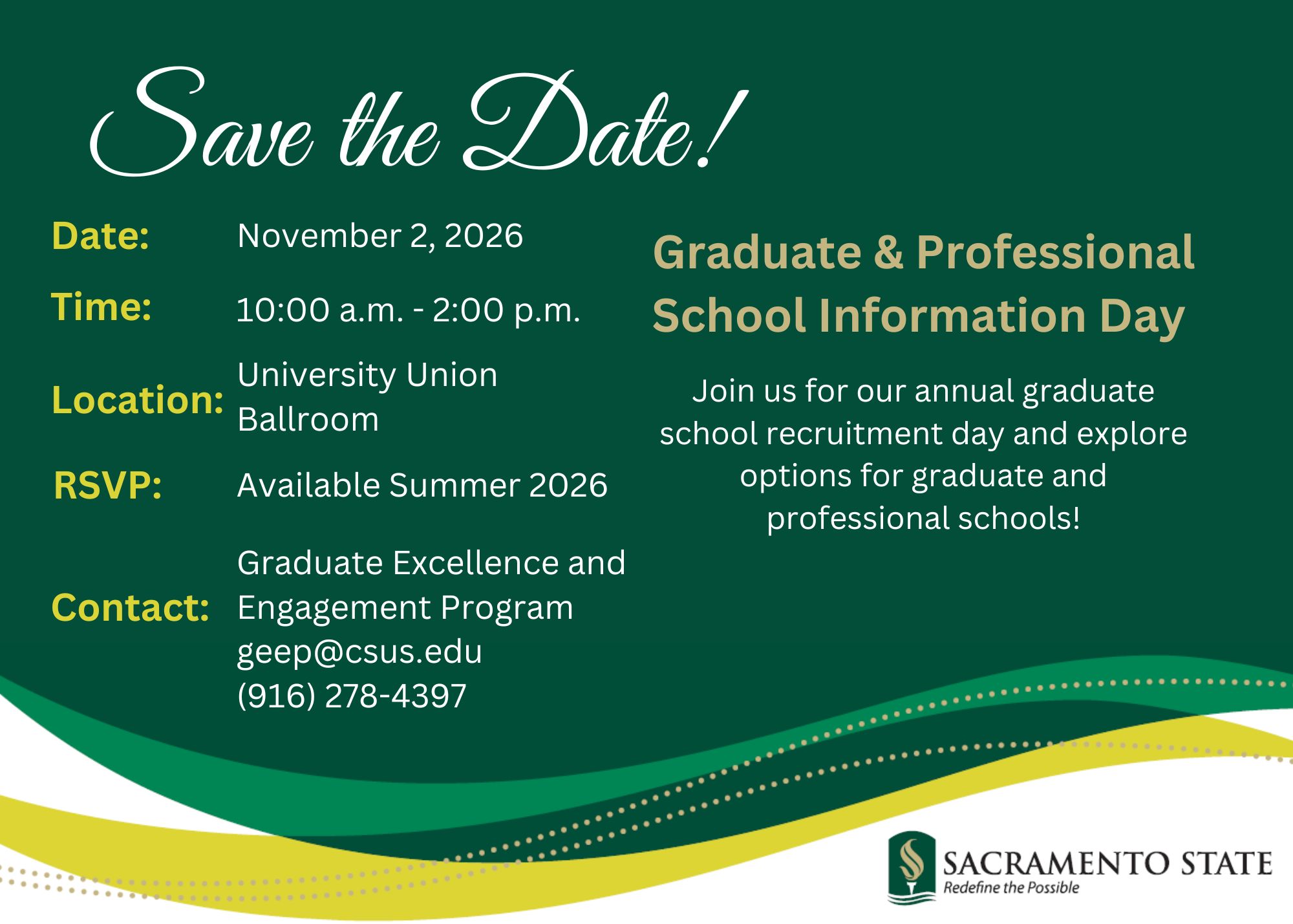 grad info day flyer