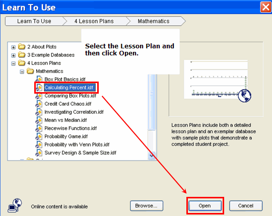 Select Lesson