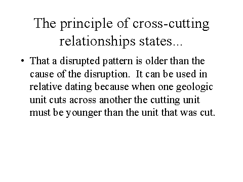 Cross principle relationships of cutting What does