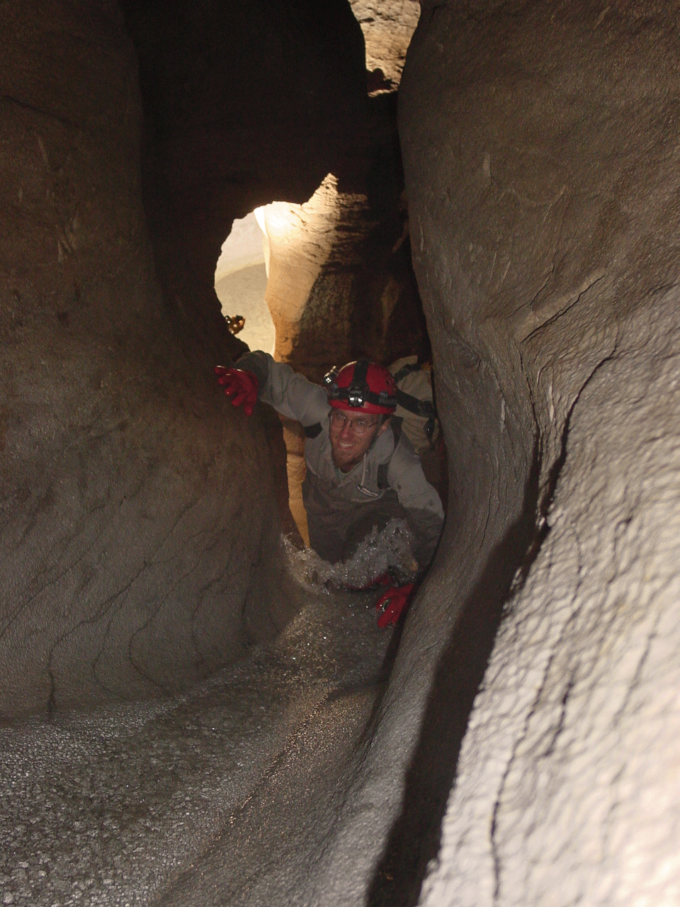 Geo in canyon passage of Fitton Cave, Buffalo National River