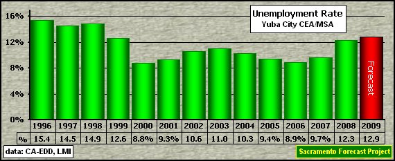 graph, Unemployment Rate, 1995-2009