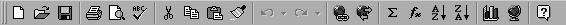 Standard toolbar