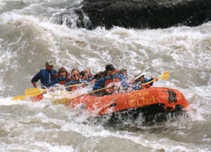 White water rafters in Jackson Hole