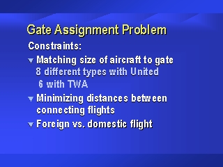 assignment problem for gate