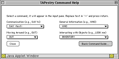 Command Help Window