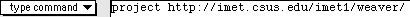 Type command: projecting