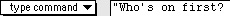 Type command: speaking