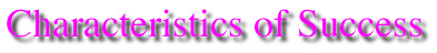 Title: Characteristics of Success