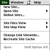 Defining a new site