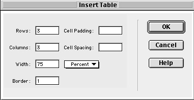 Insert Table