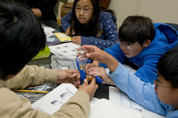 Picture of scout(s) doing physics experaments. Select (click) picture to view it enlarged.