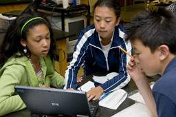 Picture of scout(s) doing physics experaments. Select (click) picture to view it enlarged.