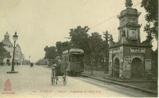 street in colonial Hanoi