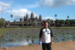 professor vann at angkor wat, cambodia