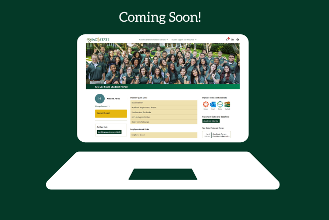 My Sac State Portal Preview in Laptop 