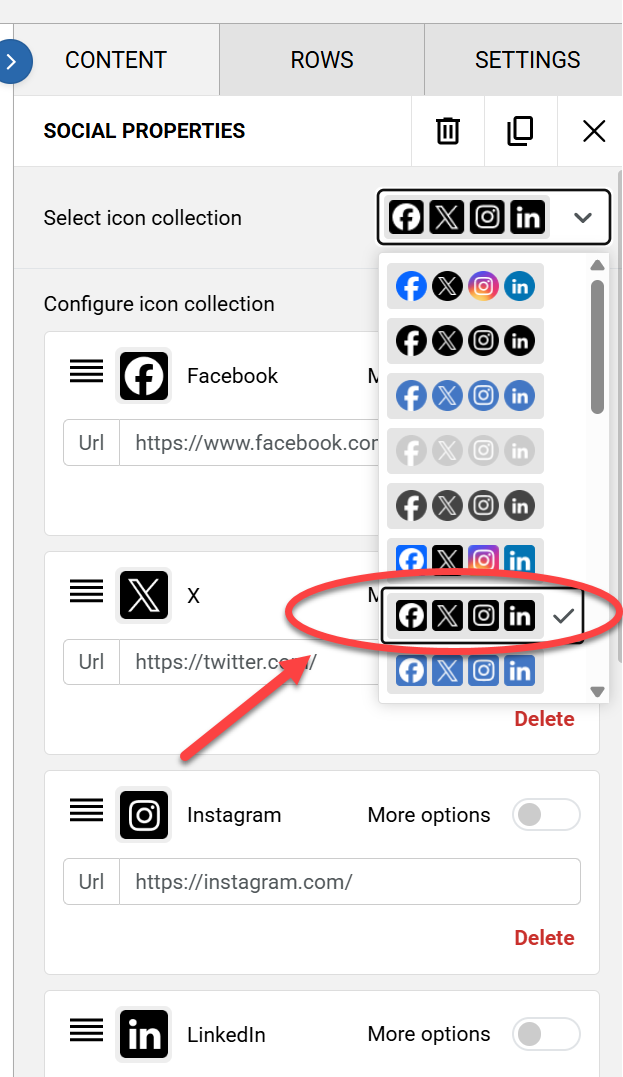 SacSend 2.0 Black Social Media Icons
