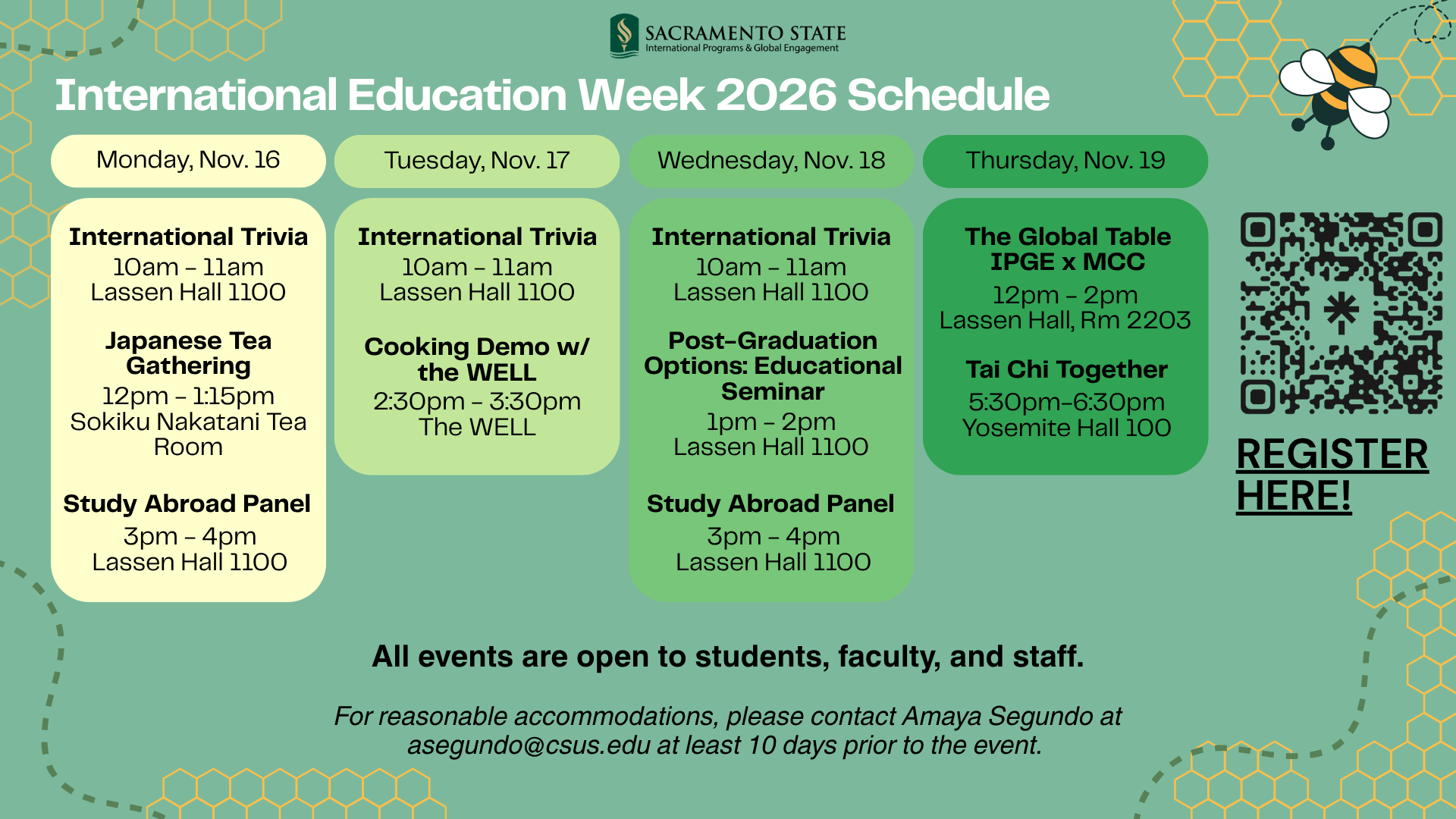 IEW 2026 visual schedule