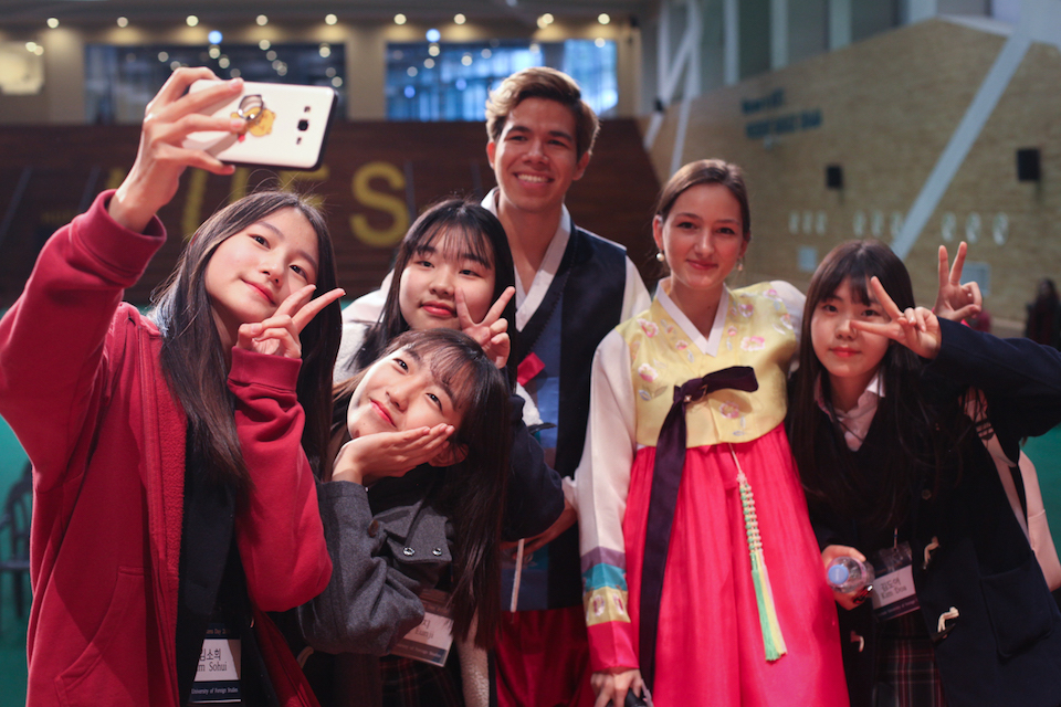 Group of students at Hankuk University.
