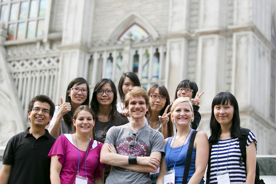 Group of students at Kyung Hee University.