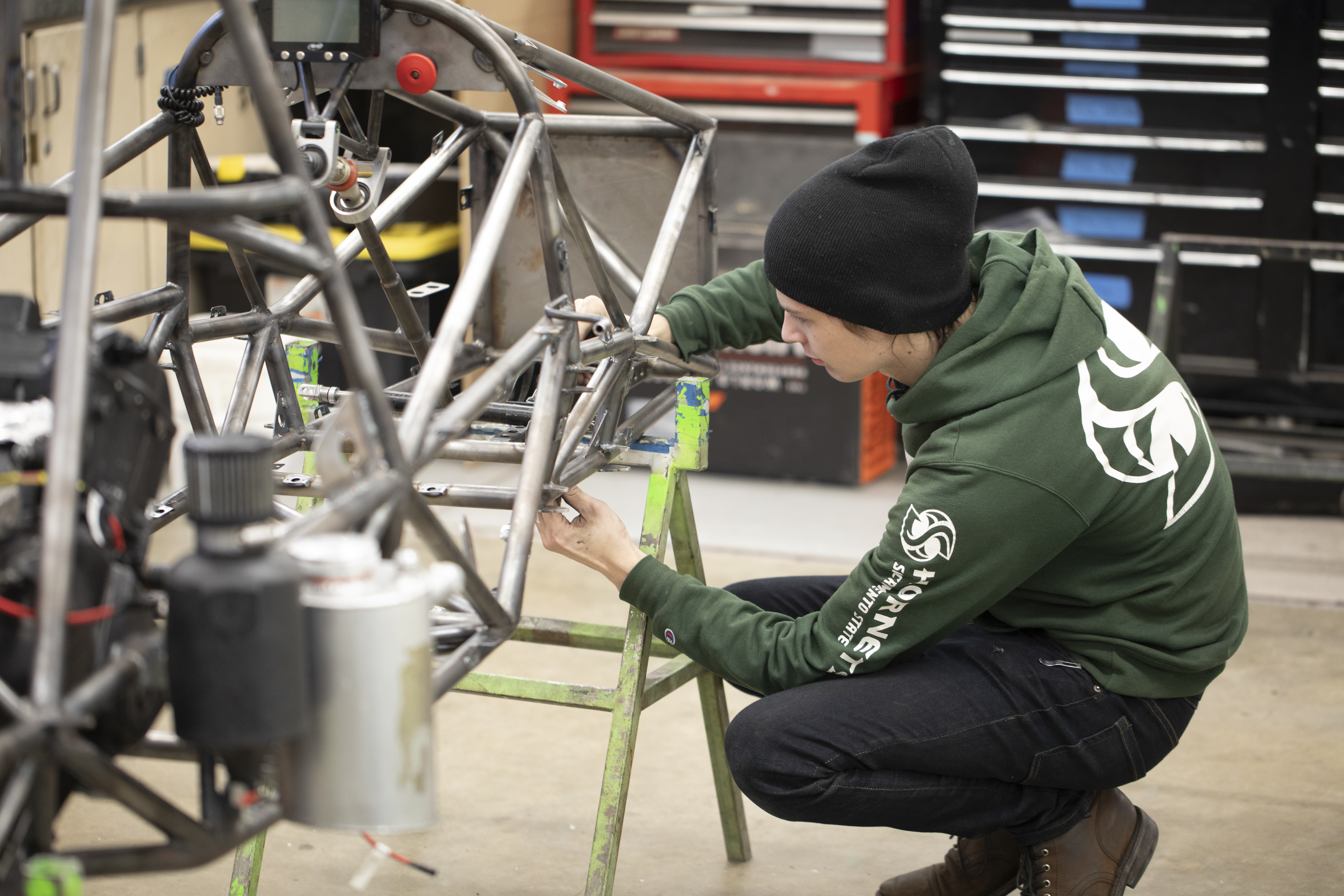 Photo of Hornet Race Team student