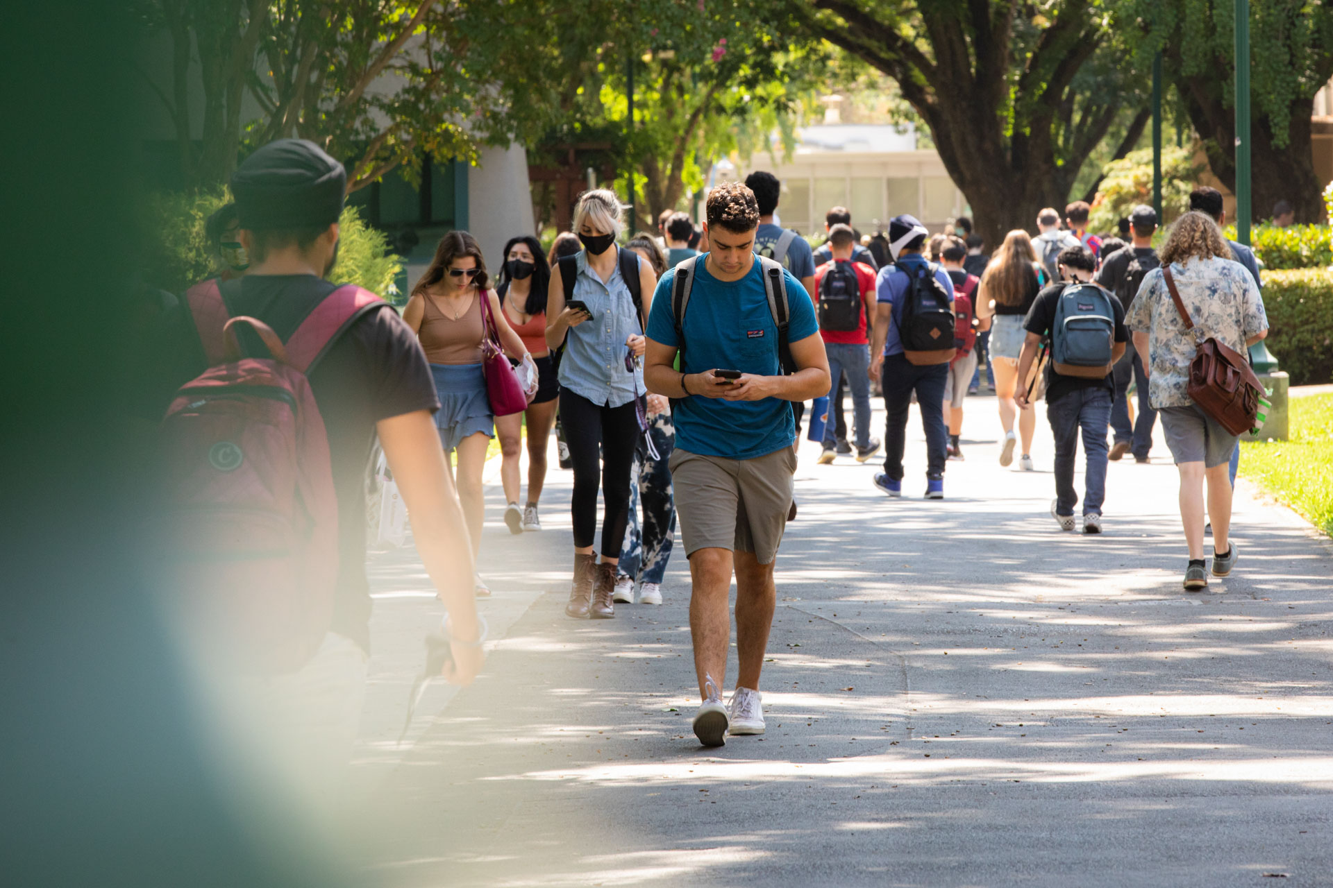 Students on campus, Fall 2021.