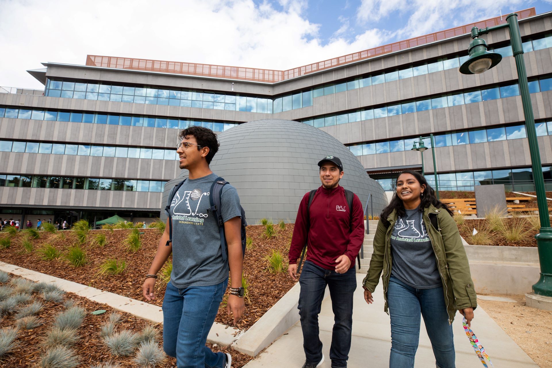 Science Complex and students