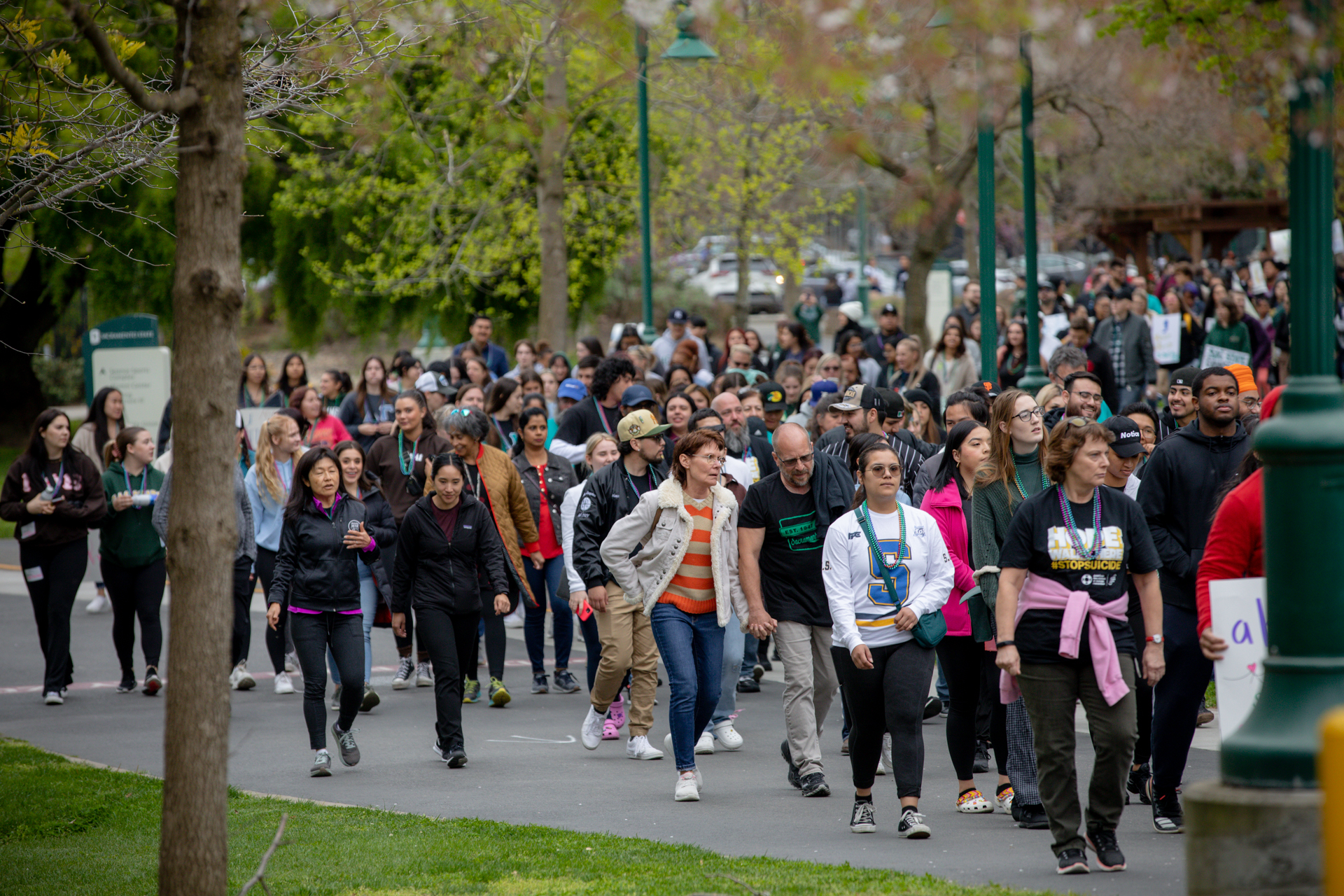 Hundreds participated in the annual Out of the Darkness walk. 