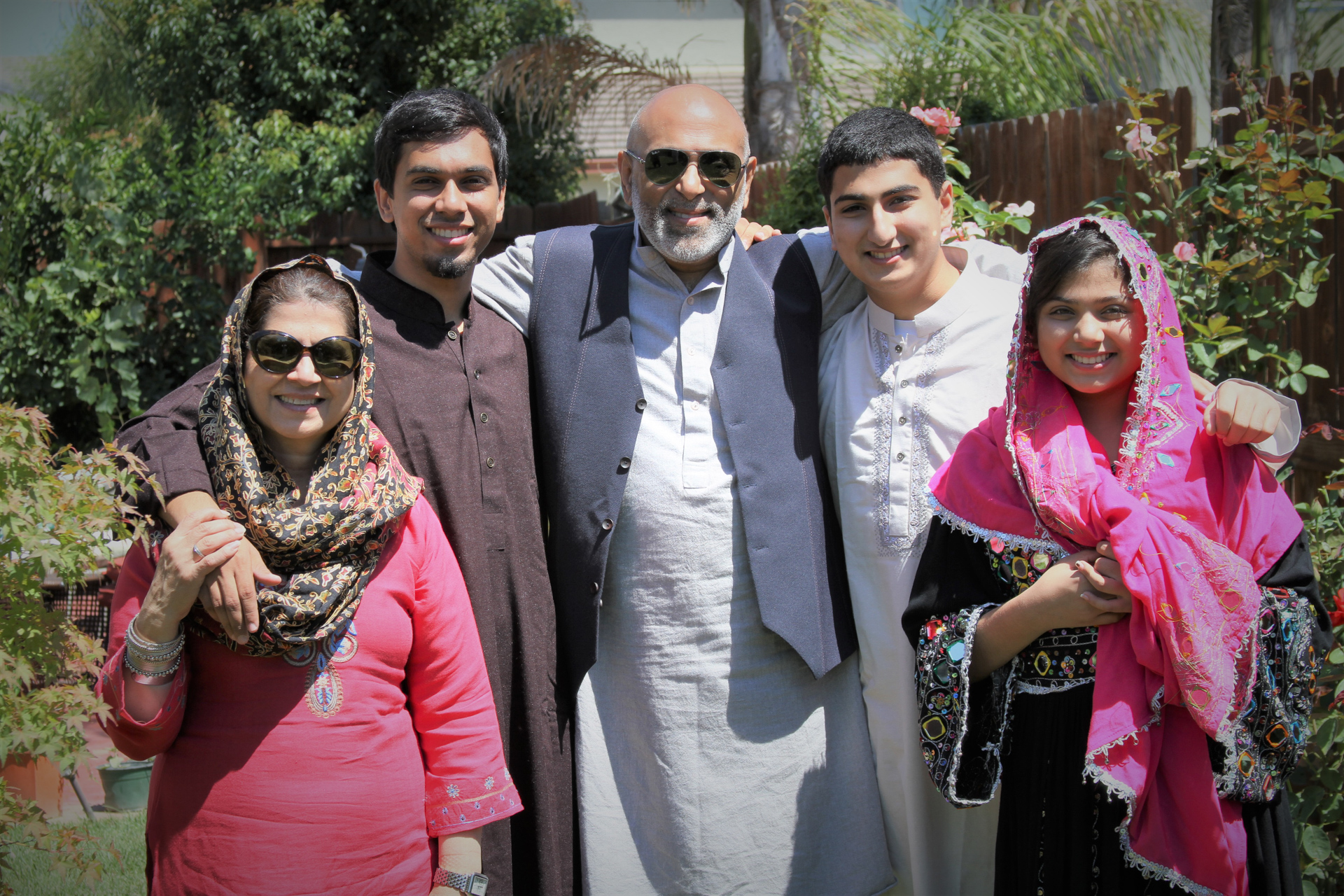 A family portrait of the Rehman family prior to Aaron's death.
